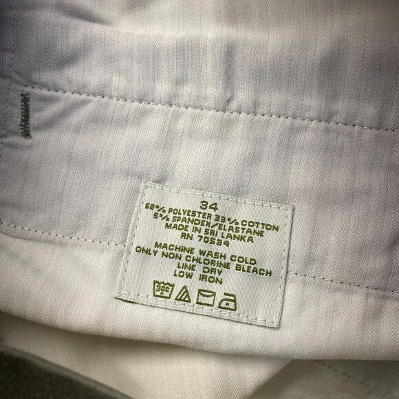 ORVIS Men's Dress Pants Size 34 Green Flat Front,Pockets,Preppy - Picture 7 of 15